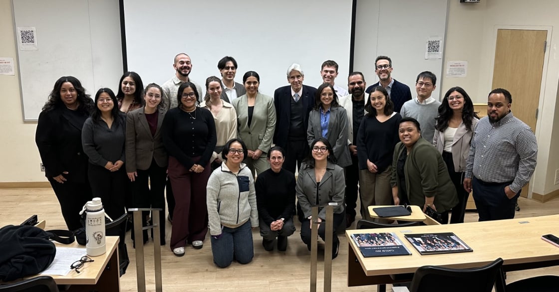 Chancellor Julio Frenk with EMPH students - January 2026