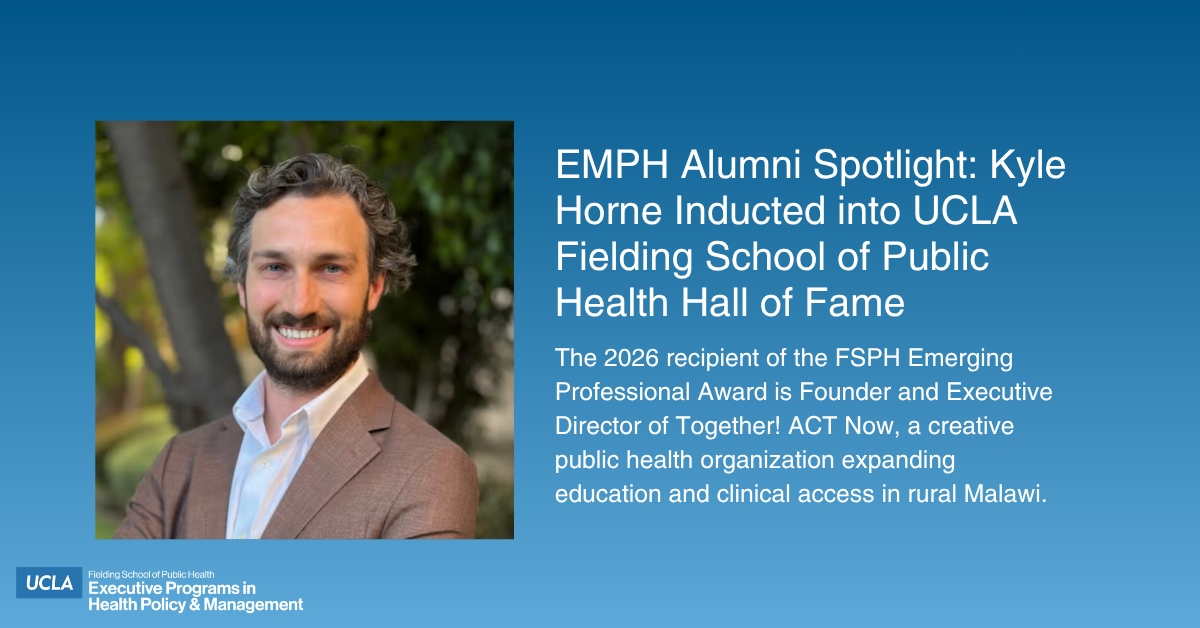 EMPH Alumni Spotlight Kyle Horne