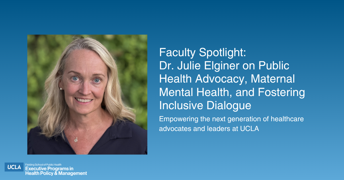 Faculty Spotlight Julie Elginer, DrPH, MBA