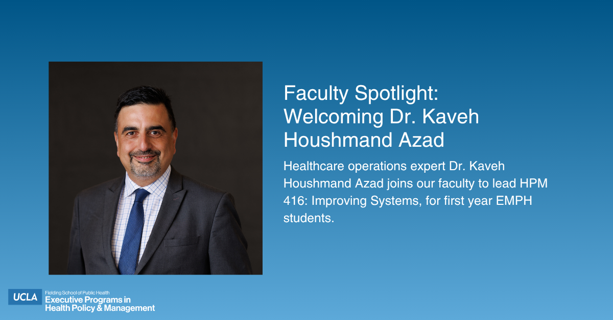 Faculty Spotlight Kaveh Houshmand Azad, Ed.D
