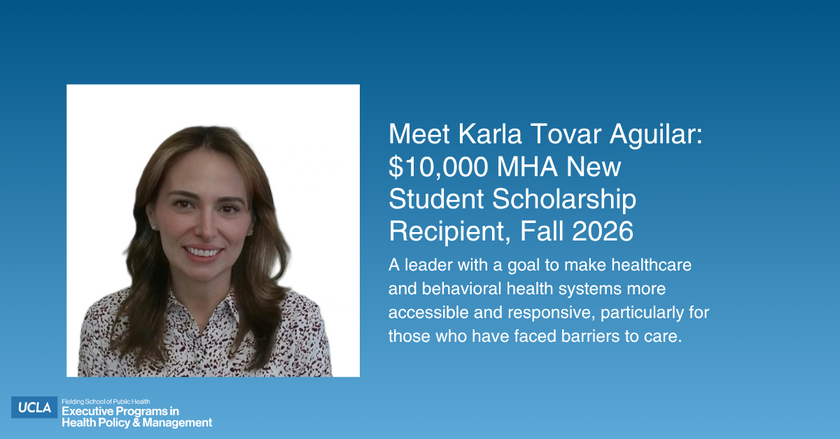 MHA New Student Scholarship Recipient Fall 2026 - Karla Tovar Aguilar