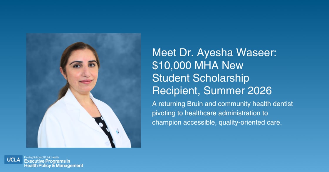 MHA New Student Scholarship Recipient Summer 2026 - Dr. Ayesha Waseer
