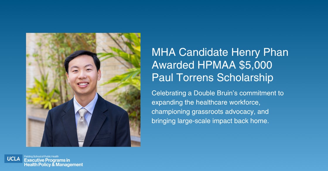 Paul Torrens Scholarship Winner 2026 - MHA - Henry Phan