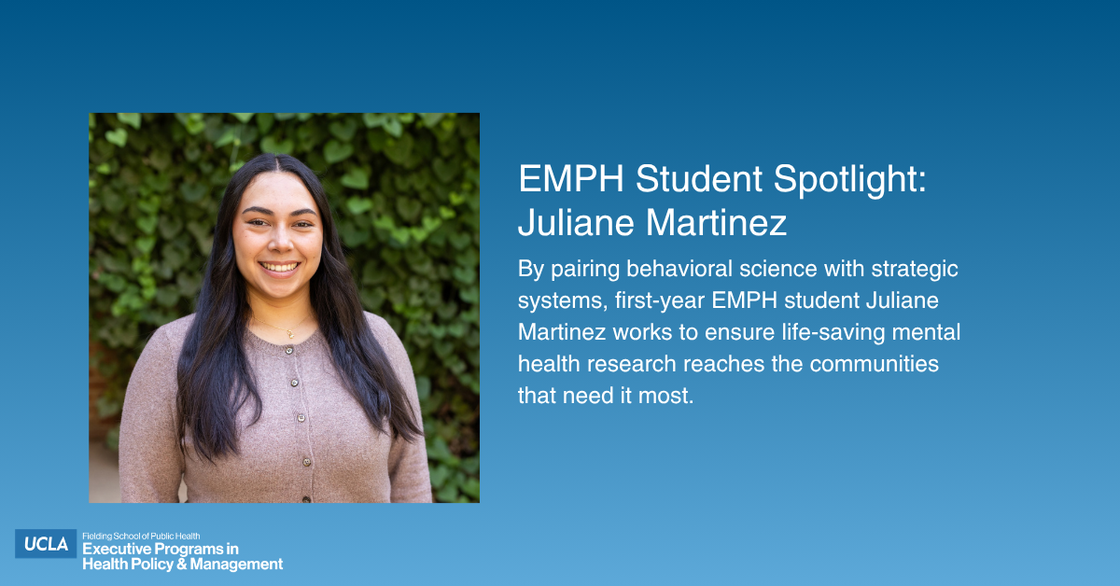 Student Spotlight - EMPH Student Juliane Martinez